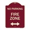 Signmission Fire Zone with Bidirectional Arrow Heavy-Gauge Aluminum Architectural Sign, 24" x 18", BU-1824-23969 A-DES-BU-1824-23969 - alternate 1